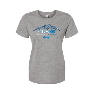 4xe Women's "Freedom is Electric" Mountain T-Shirt