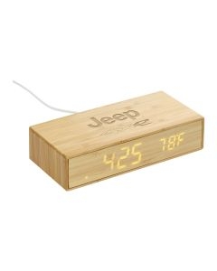 4xe Bamboo Wireless Charging Clock